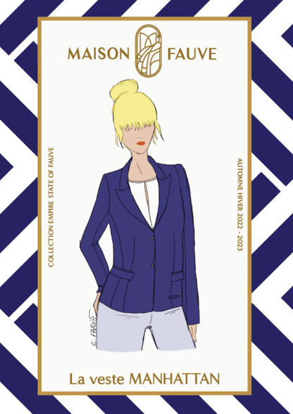 Manhattan Blazer Paper Sewing Pattern - Maison Fauve - Simplifi Fabric