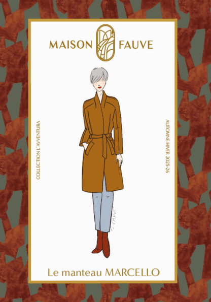 Marcello Coat Paper Sewing Pattern - Maison Fauve - Simplifi Fabric