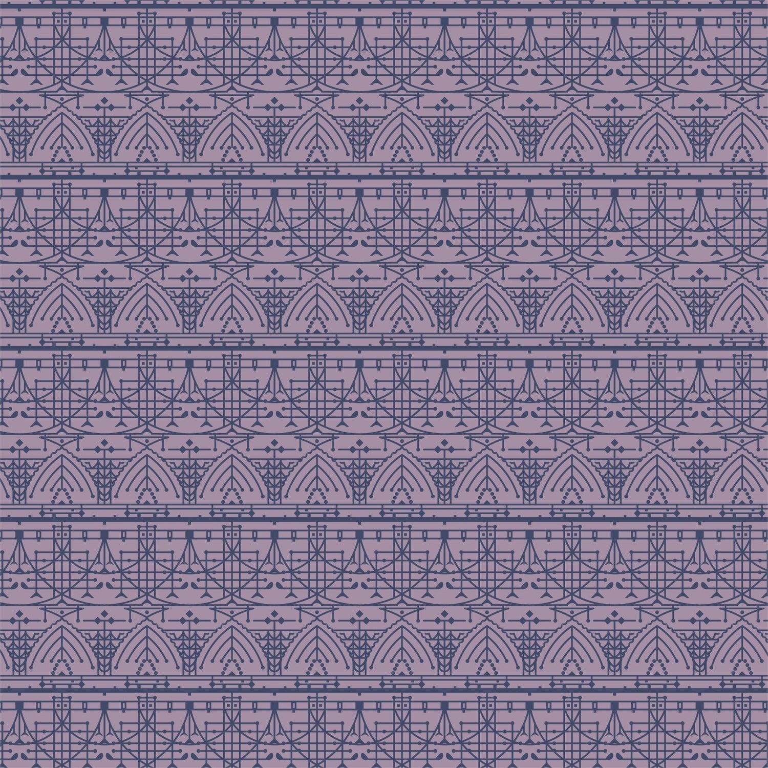 March Balloons - Design B - Murisaki - Frank Lloyd Wright - Cloud 9 Fabrics - Poplin - Simplifi Fabric