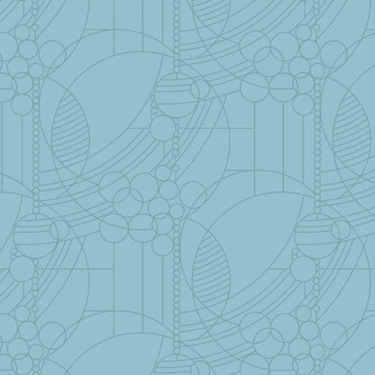 March Balloons - Water - FLW Tone On Tone - Frank Llyod Wright - Cloud 9 Fabrics - Poplin - Simplifi Fabric