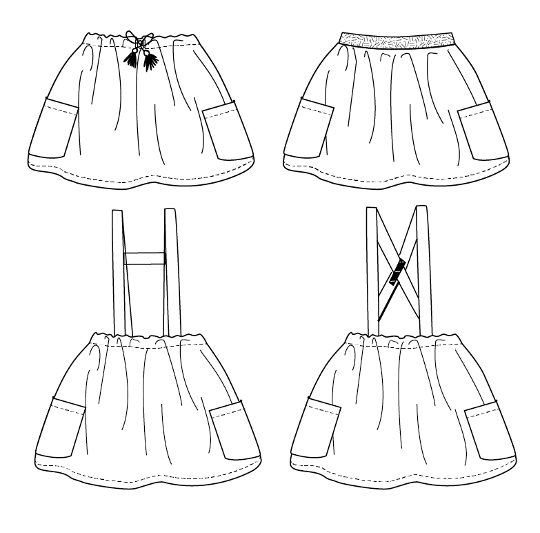 Marguerite Skirt Sewing Pattern - Girl 3/12Y - Ikatee - Simplifi Fabric