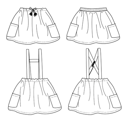 Marguerite Skirt Sewing Pattern - Girl 3/12Y - Ikatee - Simplifi Fabric