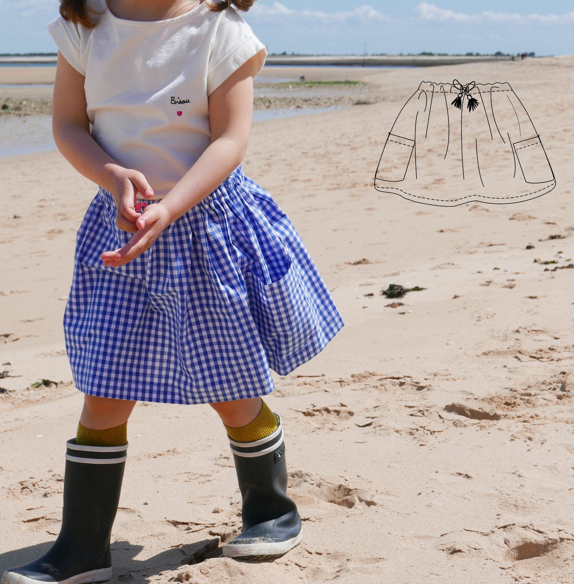 Marguerite Skirt Sewing Pattern - Girl 3/12Y - Ikatee - Simplifi Fabric