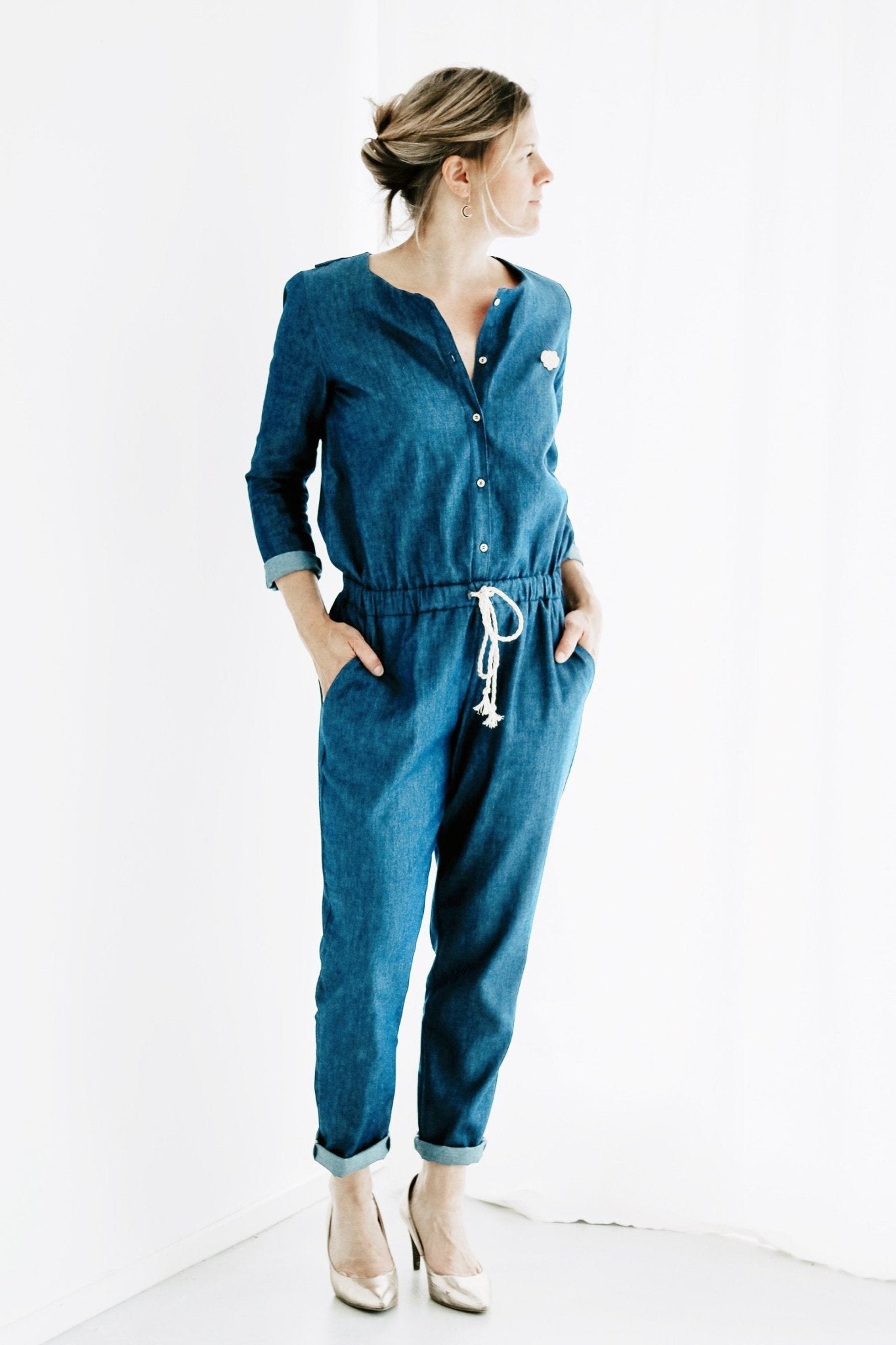 Marieke Mum Jumpsuit, Playsuit & Dress Sewing Pattern - Ladies 34/46 - Ikatee - Simplifi Fabric