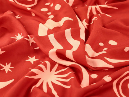 Marisol Viscose & Linen - Rust - Oeko - Tex 100 - Fabric Godmother - Simplifi Fabric