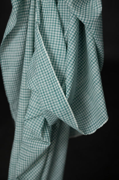 Marley Green Check Handwoven Indian Cotton - Merchant & Mills - Simplifi Fabric