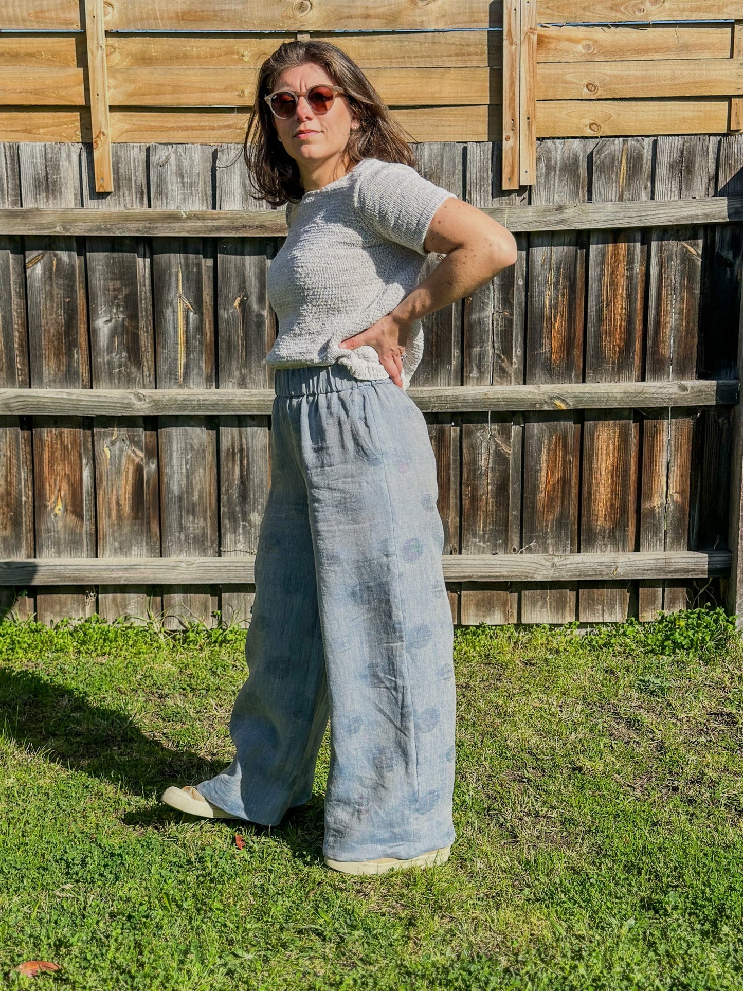 Marlo Womens High Waisted Everyday Trousers PDF Sewing Pattern - Atelier Mimito - Simplifi Fabric