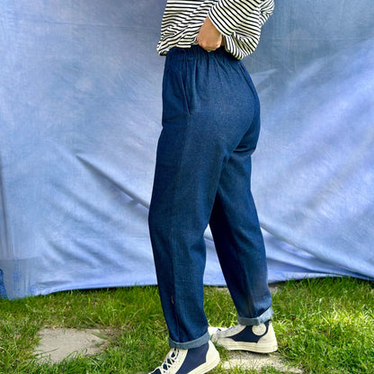 Marlo Womens High Waisted Everyday Trousers PDF Sewing Pattern - Atelier Mimito - Simplifi Fabric