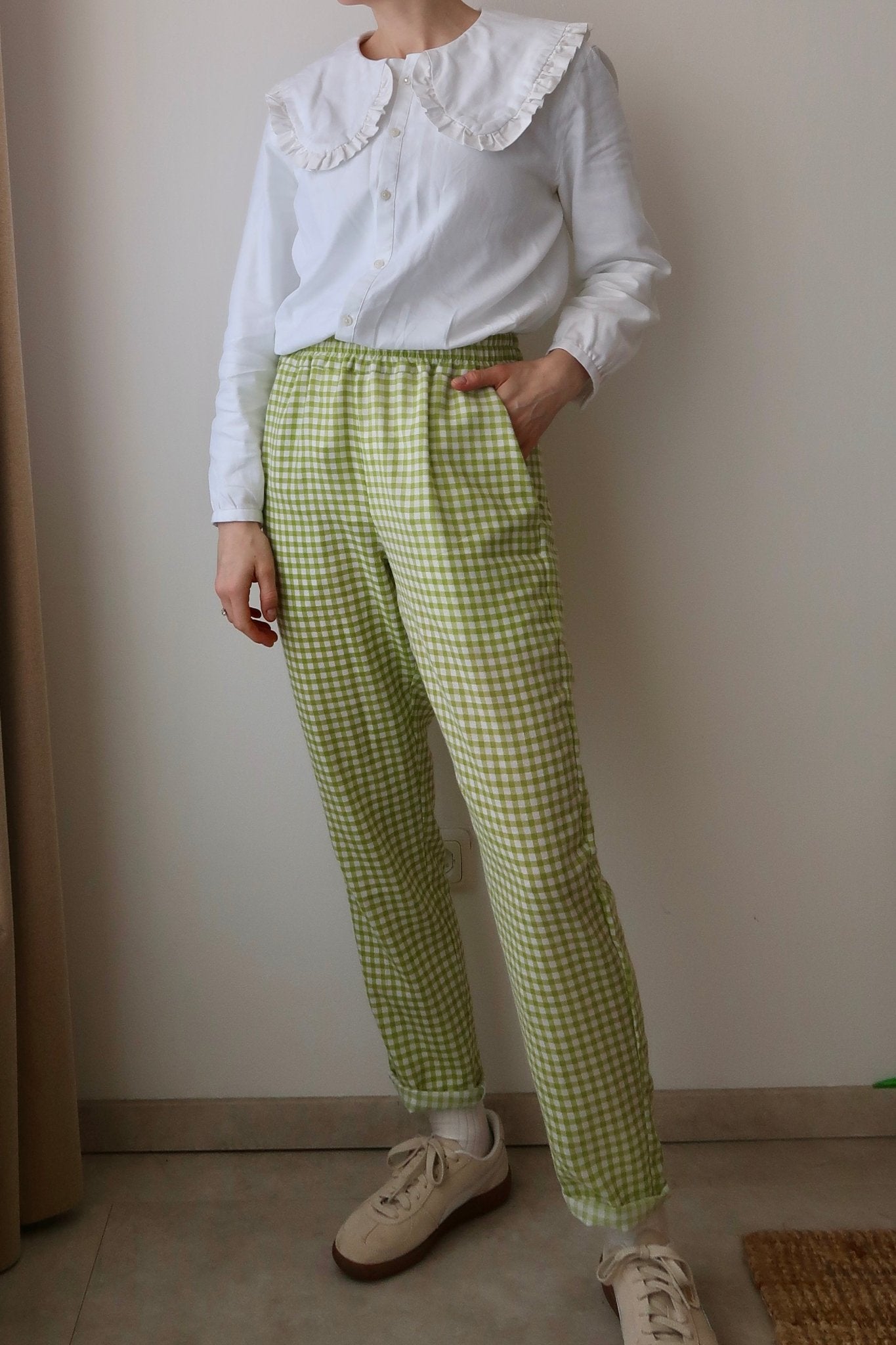 Marlo Womens High Waisted Everyday Trousers PDF Sewing Pattern - Atelier Mimito - Simplifi Fabric