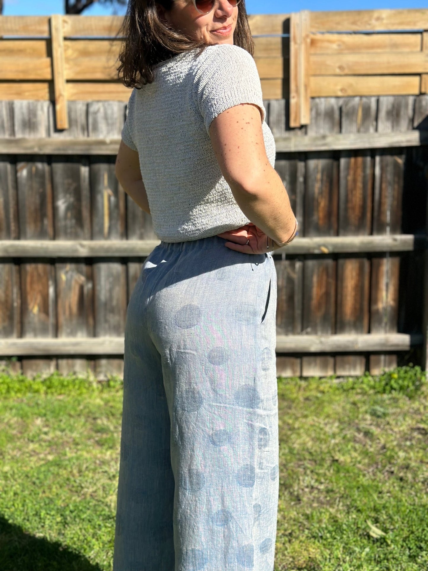 Marlo Womens High Waisted Everyday Trousers PDF Sewing Pattern - Atelier Mimito - Simplifi Fabric