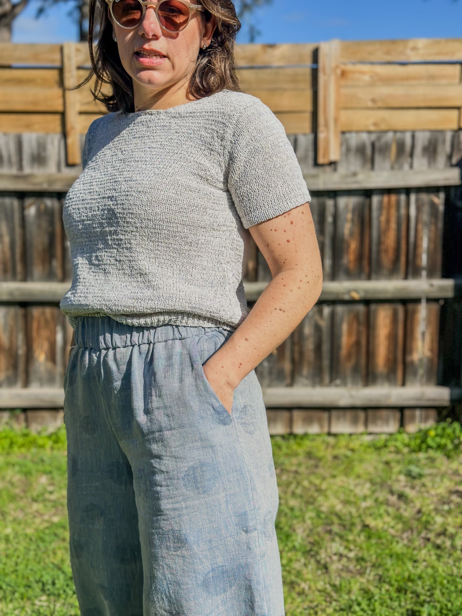 Marlo Womens High Waisted Everyday Trousers PDF Sewing Pattern - Atelier Mimito - Simplifi Fabric