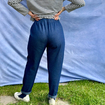 Marlo Womens High Waisted Everyday Trousers PDF Sewing Pattern - Atelier Mimito - Simplifi Fabric