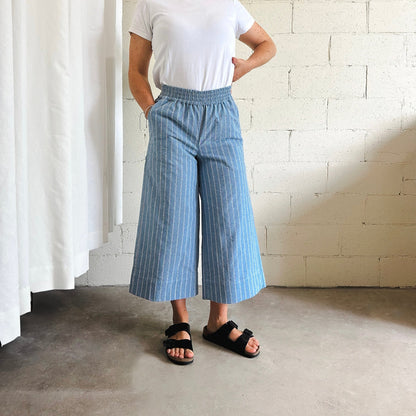 Marlo Womens High Waisted Everyday Trousers PDF Sewing Pattern - Atelier Mimito - Simplifi Fabric