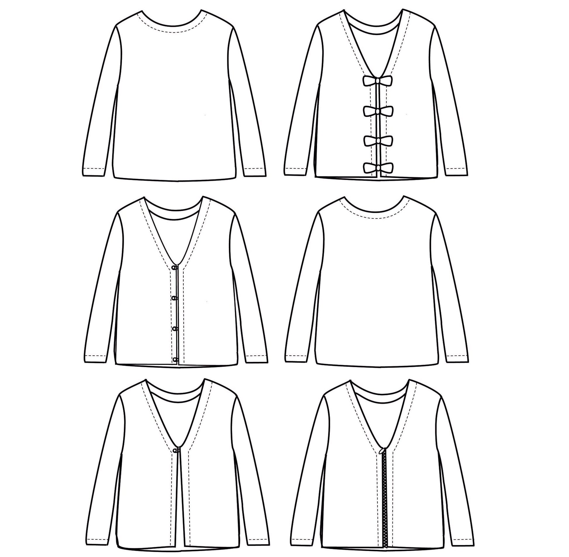 Masha Cardigan & Sweater Sewing Pattern - Girl 3/12Y - Ikatee - Simplifi Fabric