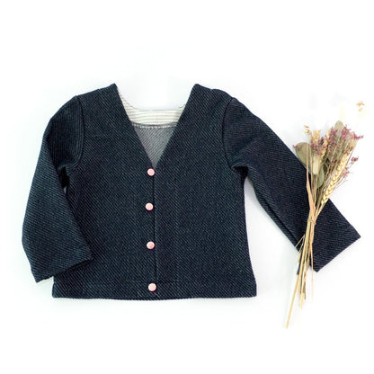 Masha Cardigan & Sweater Sewing Pattern - Girl 3/12Y - Ikatee - Simplifi Fabric