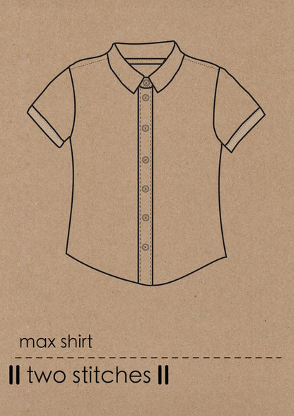 Max Shirt - Kids Paper Sewing Pattern - Two Stitches Patterns - Simplifi Fabric