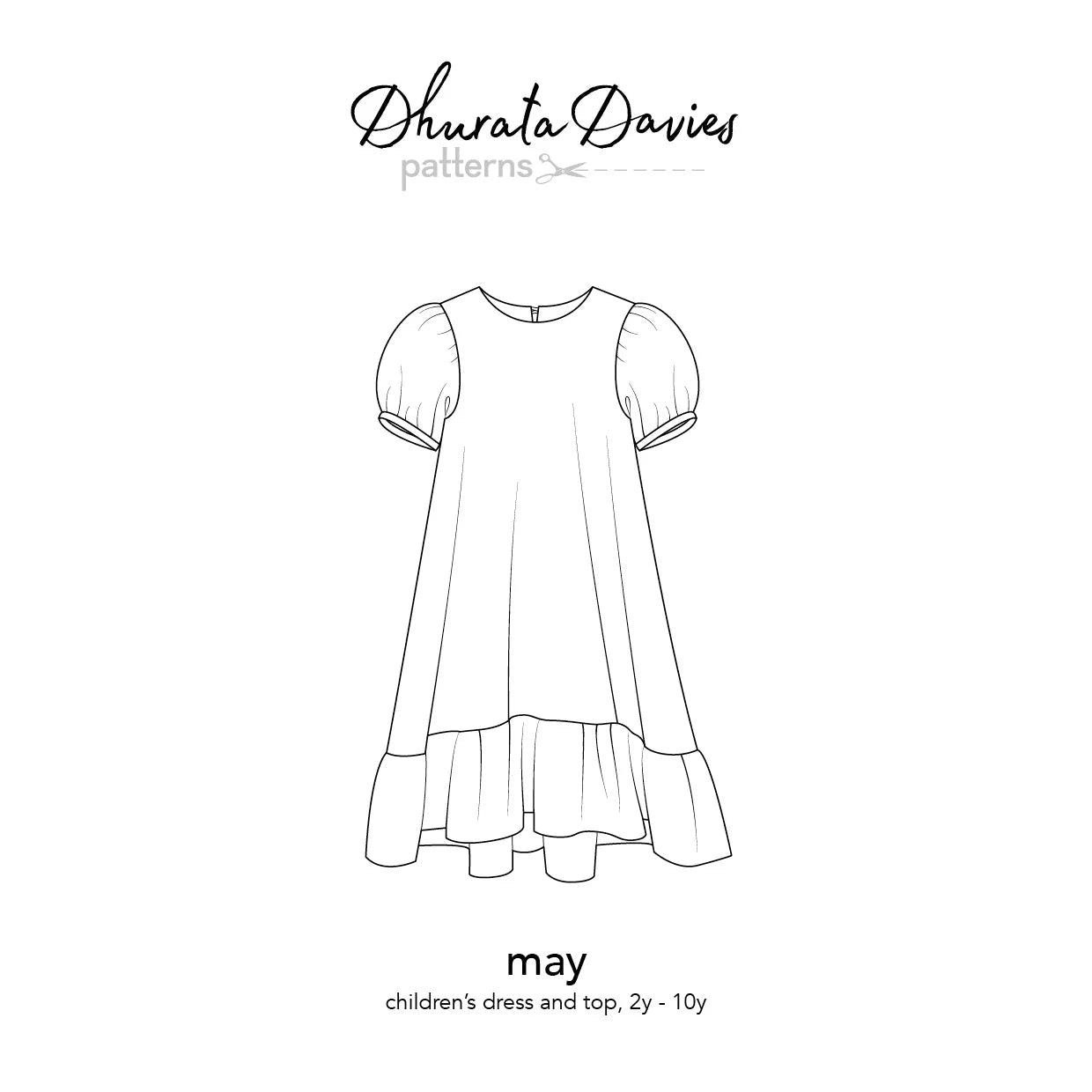 May Dress and Top Sewing Pattern - Children's sizes 2-10 years - Dhurata Davies - Simplifi Fabric