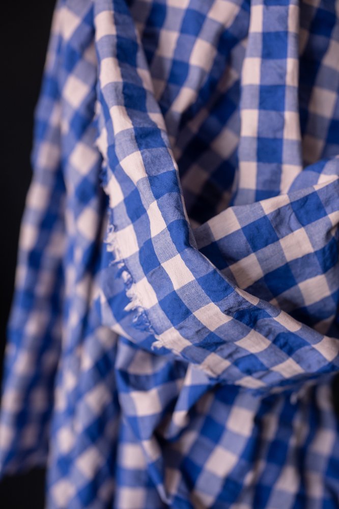 Merryweather Gingham Indian Organic Cotton Seersucker - Merchant & Mills - Simplifi Fabric