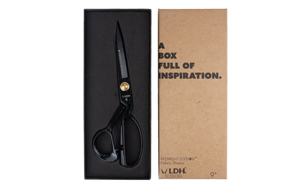 10" Midnight Edition Fabric Shears - Rubber Handle - LDH Scissors