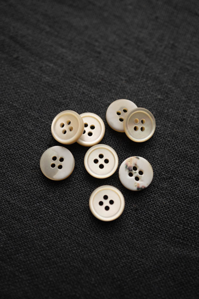 Milky Mother of Pearl Shirt Button - Merchant & Mills - 11mm - Simplifi Fabric