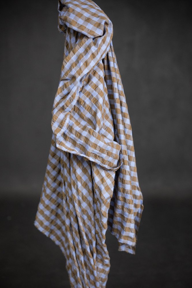 Millet Gingham Seersucker Indian Organic Cotton - Merchant & Mills - Simplifi Fabric