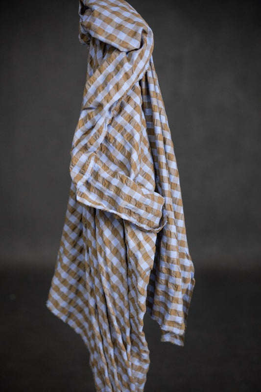 Millet Gingham Seersucker Indian Organic Cotton - Merchant & Mills - Simplifi Fabric