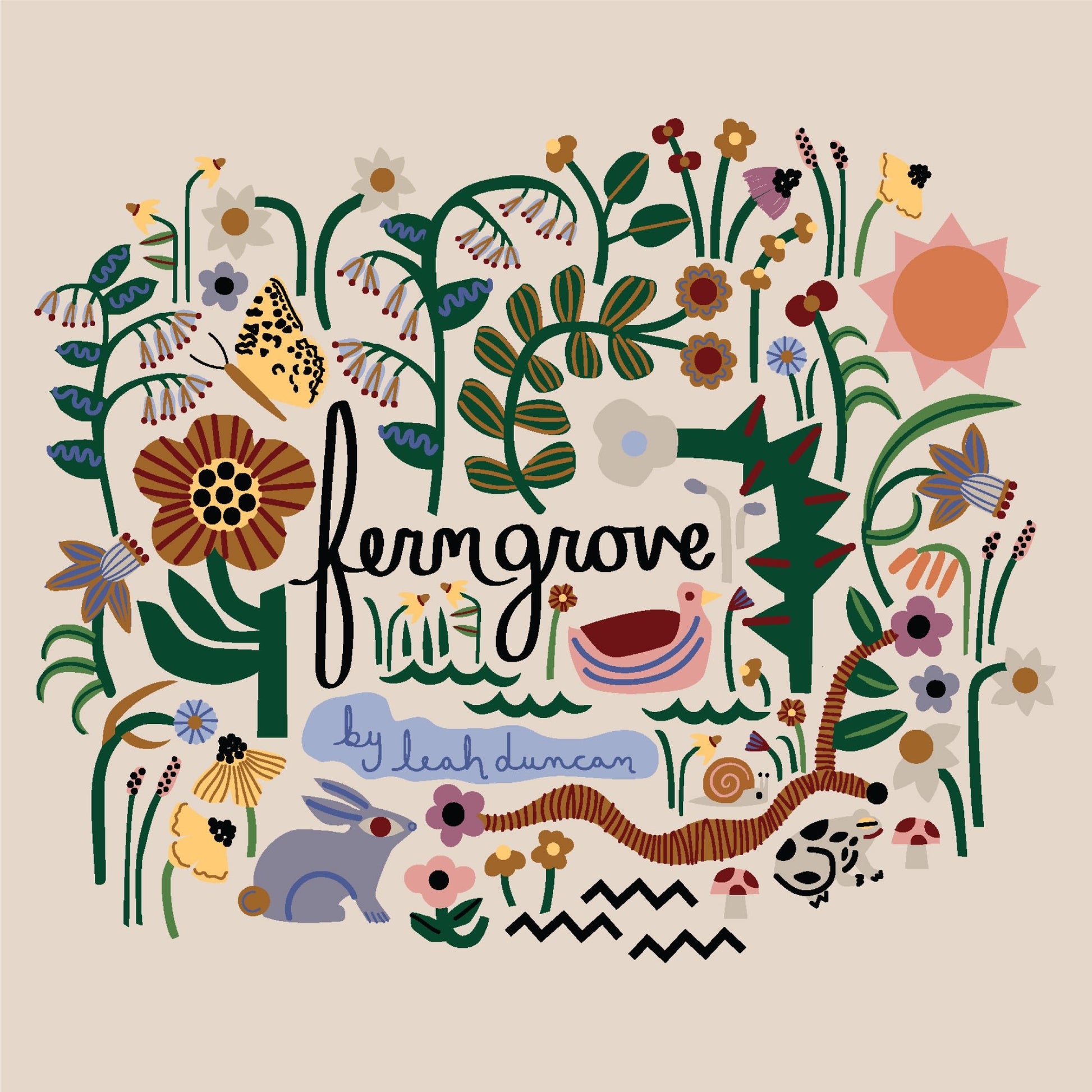 Moon Grove - Fern Grove - Leah Duncan - Cloud 9 Fabrics - Poplin - Simplifi Fabric