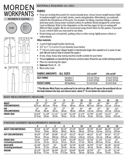 Morden Work Pants Womens PDF Sewing Pattern - Thread Theory - Simplifi Fabric