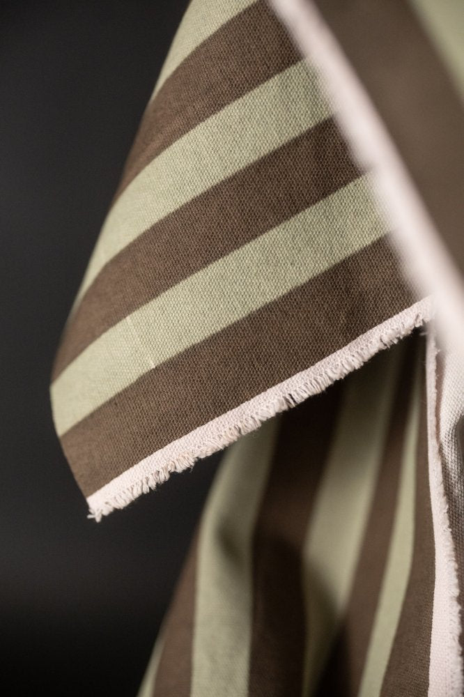 Moss & Pine Wide Stripe Indian Organic Cotton Canvas - Merchant & Mills - Simplifi Fabric