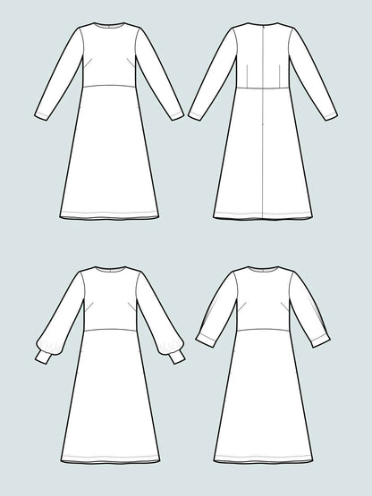 Multi - Sleeve Midi Dress Pattern - The Assembly Line - Simplifi Fabric