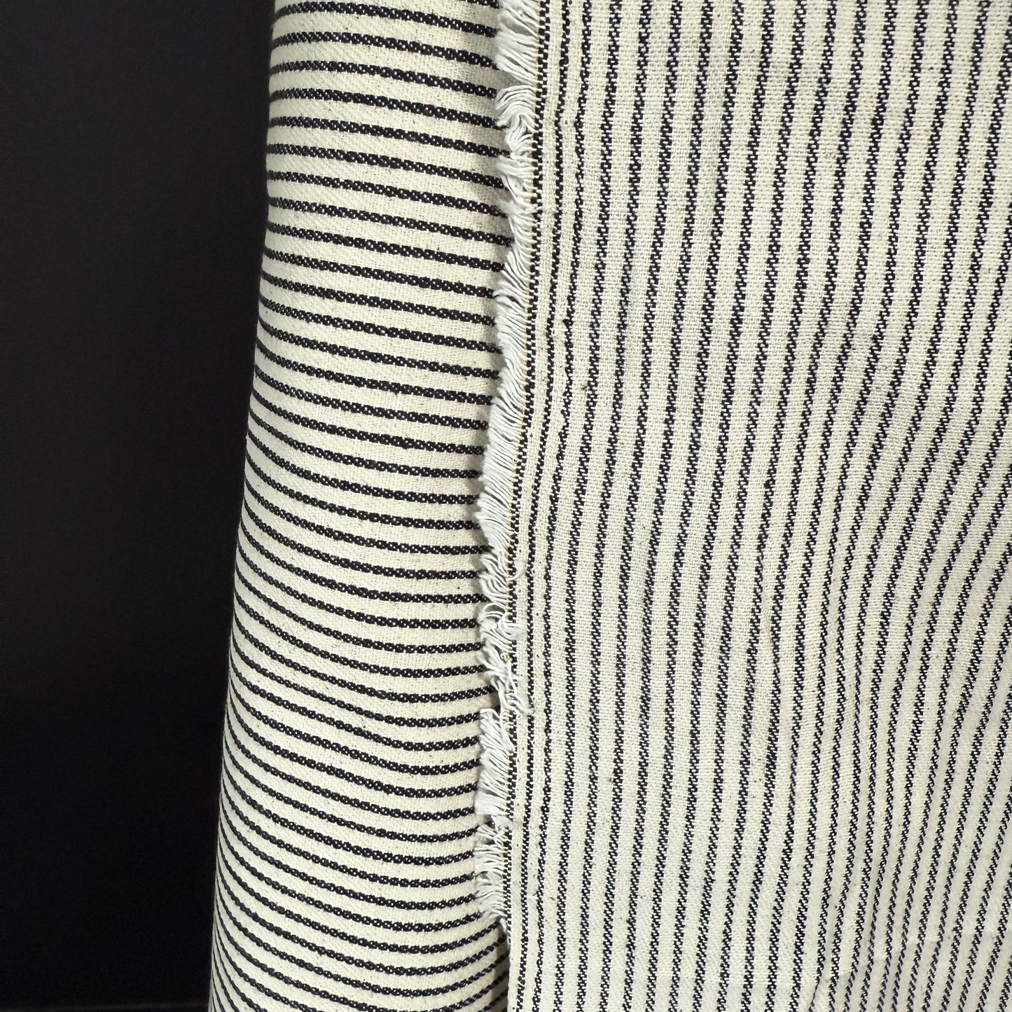 Striped Hickory - Japanese Import - Natural White/Black Stripe