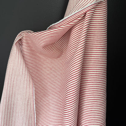 Striped Hickory - Japanese Import - Natural White/Red Stripe