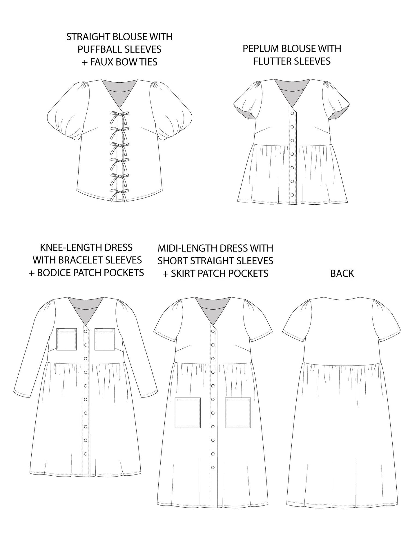 Nell Blouse & Dress Pattern - Tilly And The Buttons - Simplifi Fabric