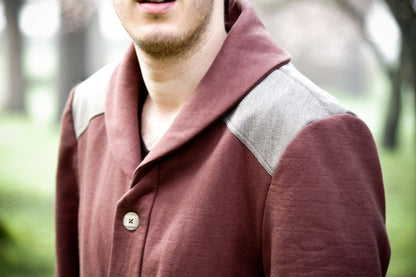 Newcastle Cardigan Mens PDF Sewing Pattern - Thread Theory - Simplifi Fabric