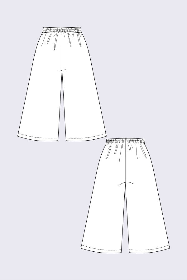 Ninni Elastic Waist Culottes - Named Clothing - Sewing Pattern - Simplifi Fabric