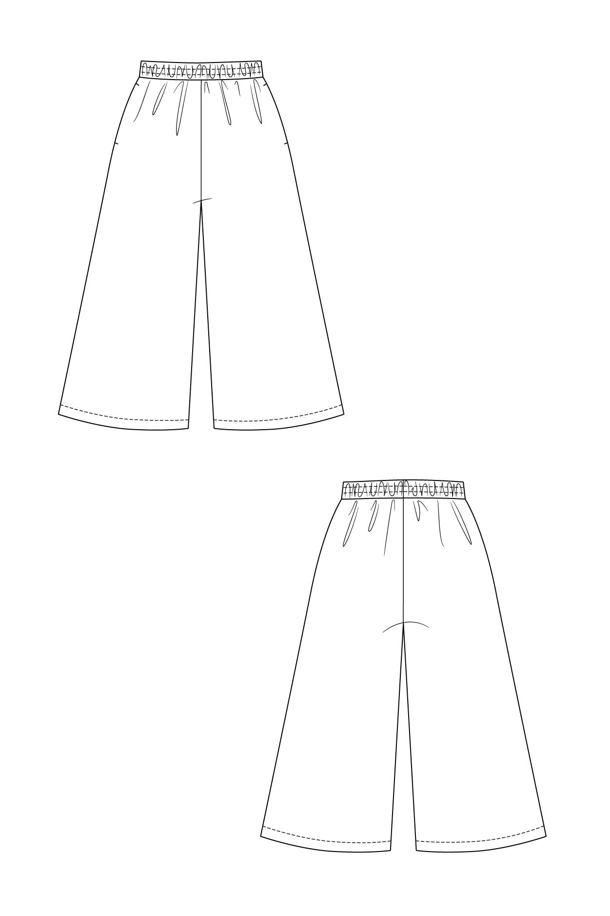 Ninni Elastic Waist Culottes - PDF Pattern - Named Clothing - Simplifi Fabric