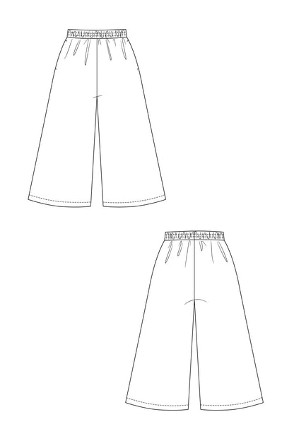 Ninni Elastic Waist Culottes - PDF Pattern - Named Clothing - Simplifi Fabric