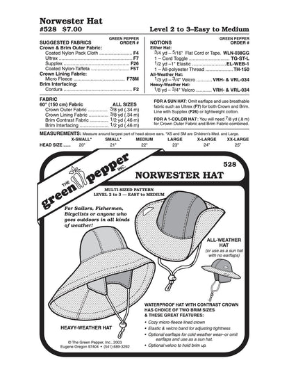 Norwester Hat Pattern - 528 - The Green Pepper Patterns - Simplifi Fabric