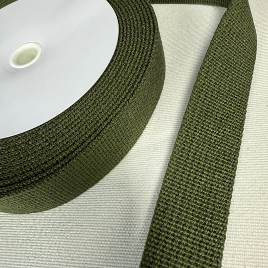 30mm Webbing - Olive Green - Japanese Import  (sold per meter)