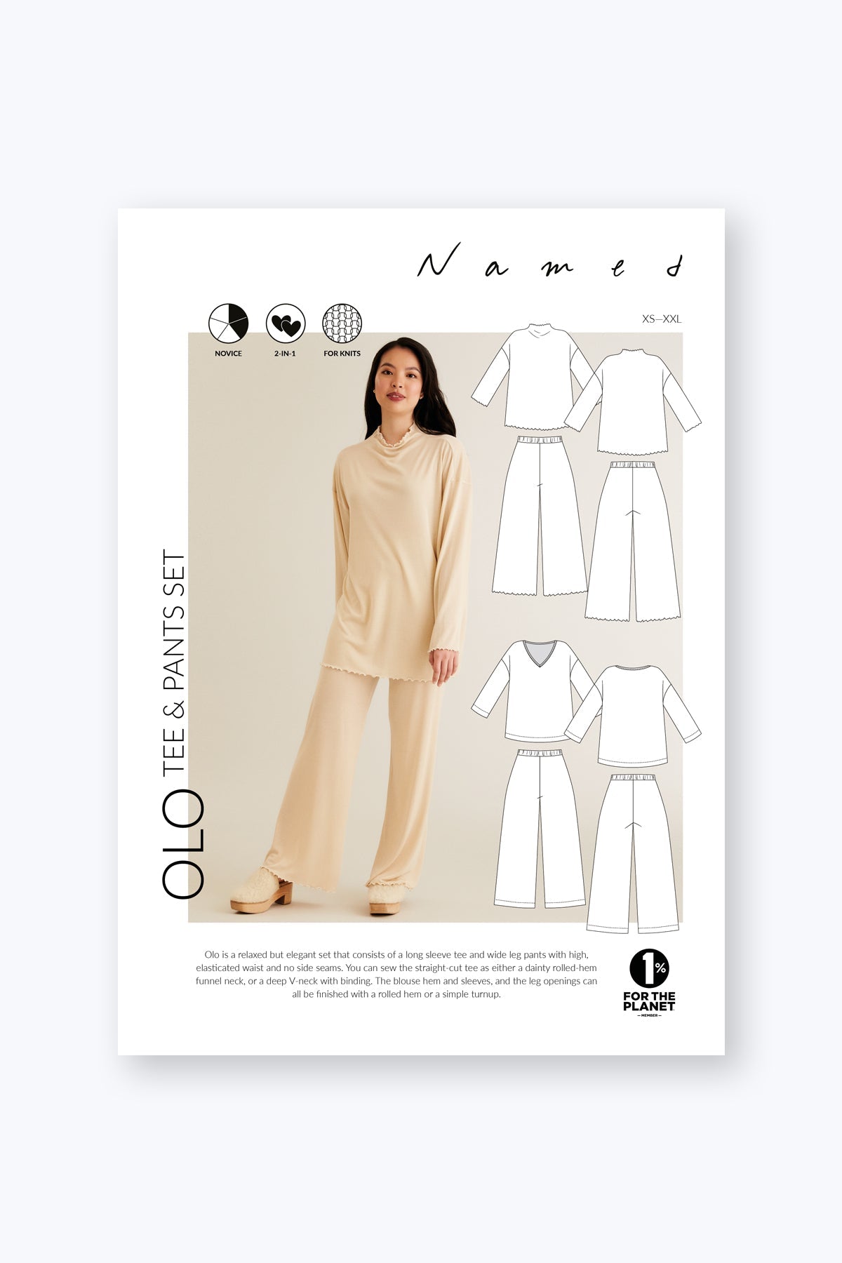 Olo Tee and Pants Set - PDF Pattern - Named Clothing - Simplifi Fabric