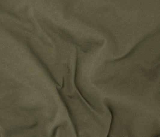 Oragnic Cotton Jersey Knit - Olive - Simplifi Fabric