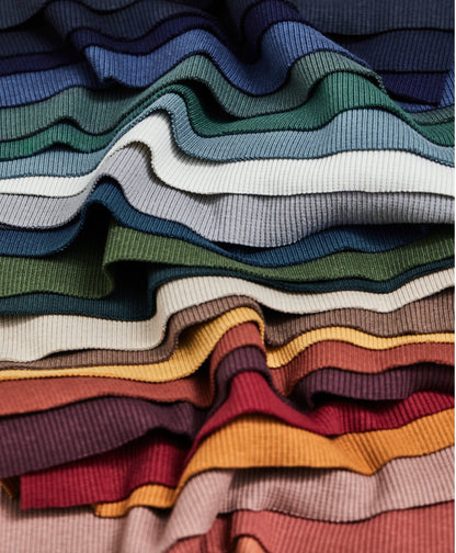 Organic Cotton 2x1 Rib - European Import - Oeko - Tex® - Mind The Maker (various colors) - Simplifi Fabric