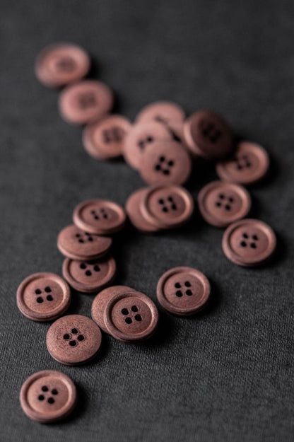 Organic Cotton Button - Various Colors - European Import - Merchant & Mills - 11mm & 15mm - Simplifi Fabric