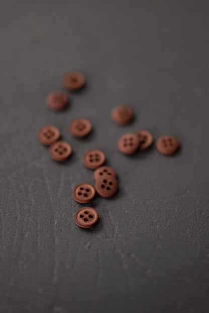 Organic Cotton Button - Various Colors - European Import - Merchant & Mills - 11mm & 15mm - Simplifi Fabric