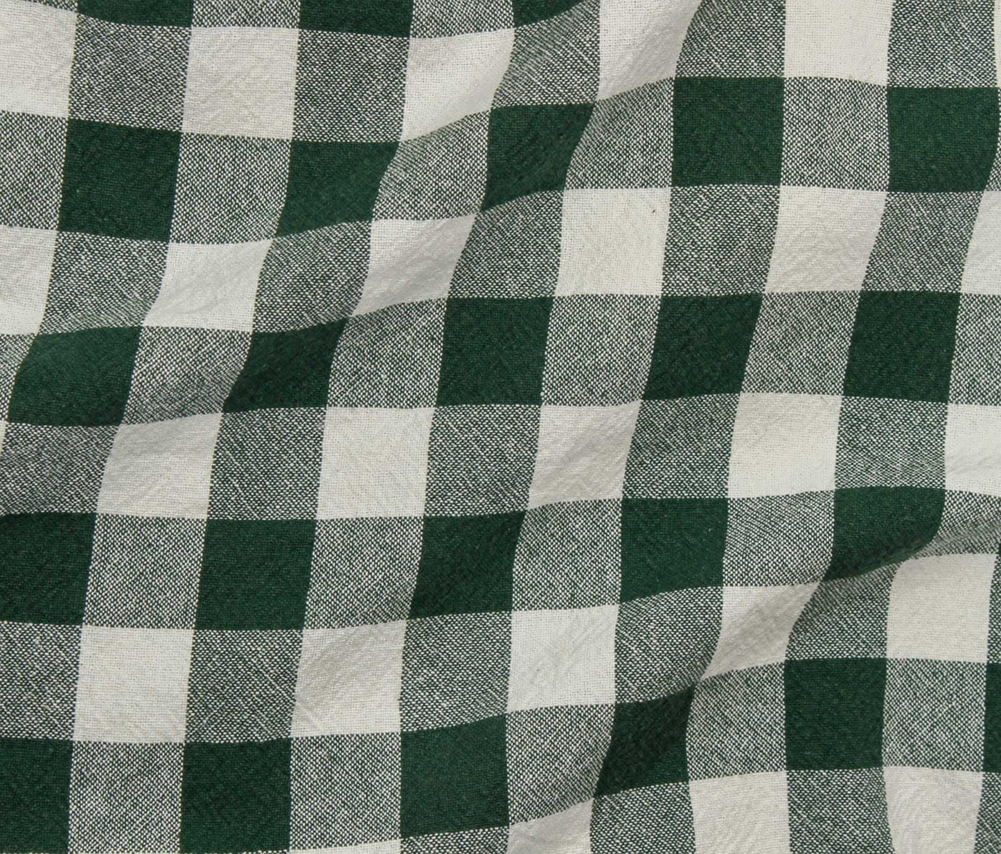 Organic Cotton Checkered - Pine - Simplifi Fabric