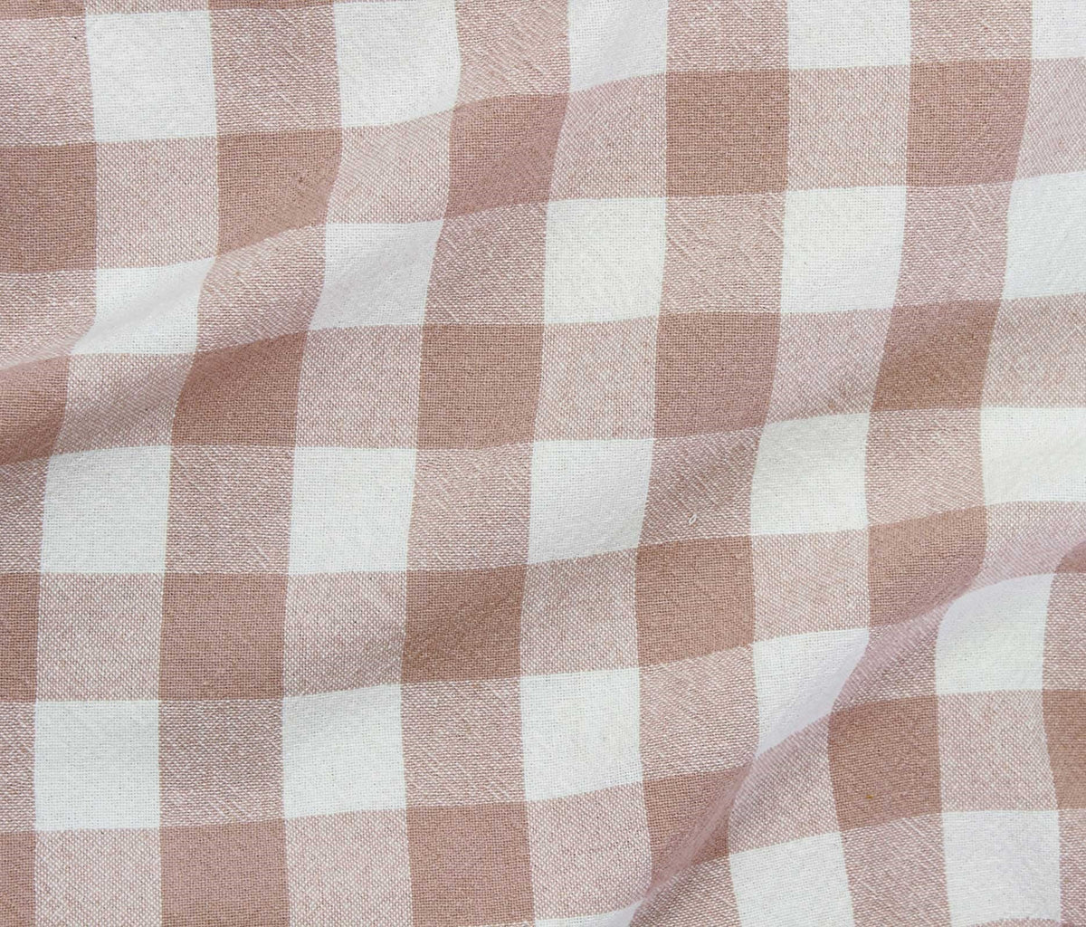 Organic Cotton Checkered - Rose - Simplifi Fabric