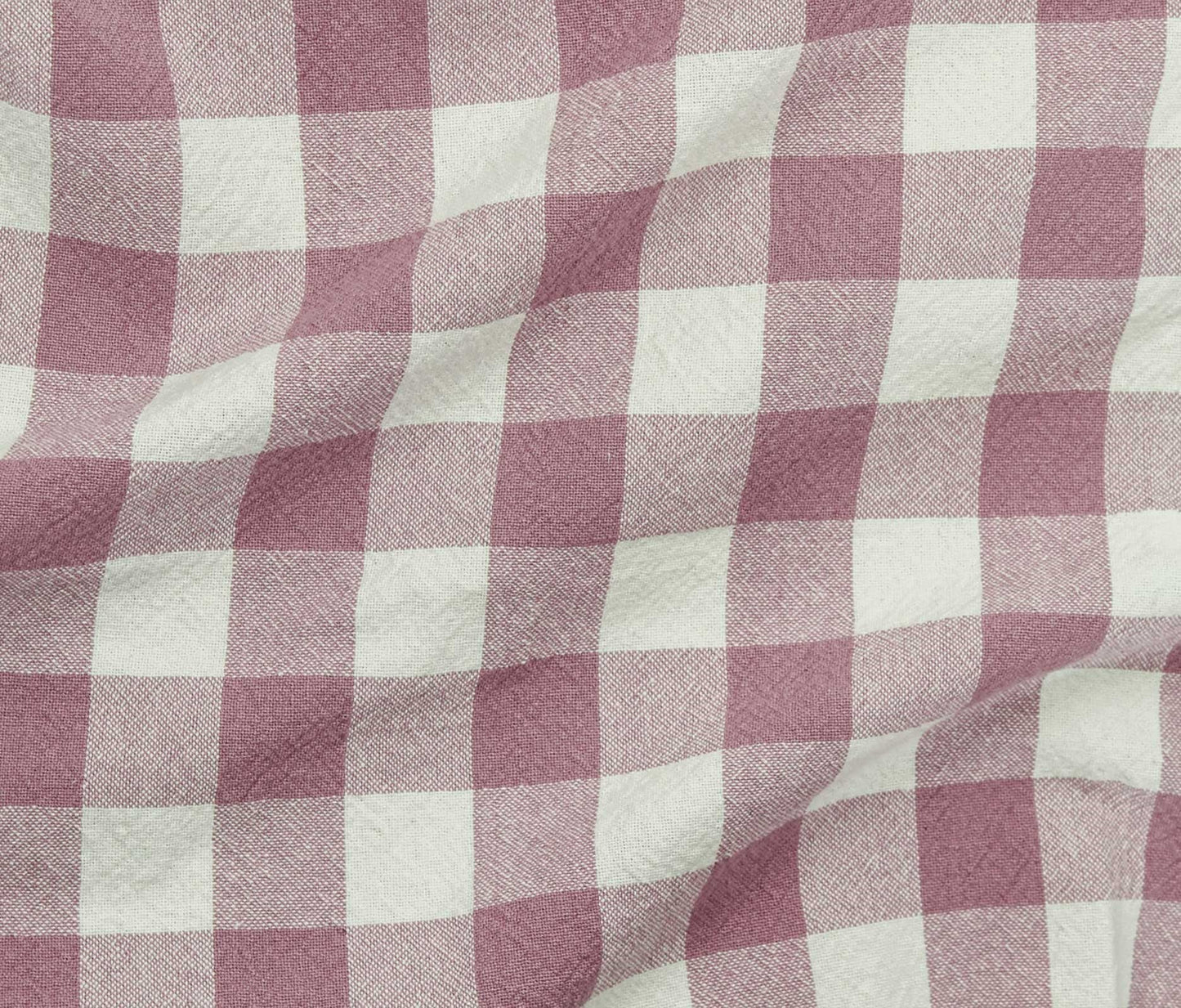 Organic Cotton Checkered - Vintage Rose - Simplifi Fabric