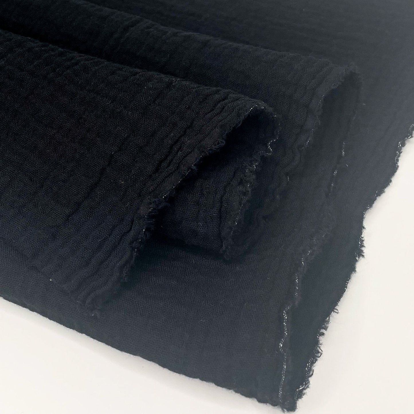 Organic Cotton Double Gauze - Black - Simplifi Fabric