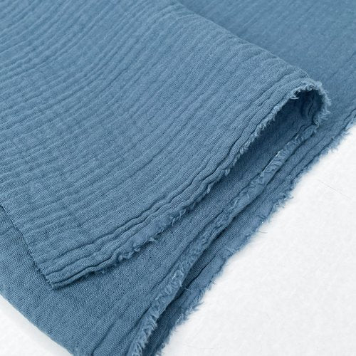 Organic Cotton Double Gauze - Denim - Simplifi Fabric