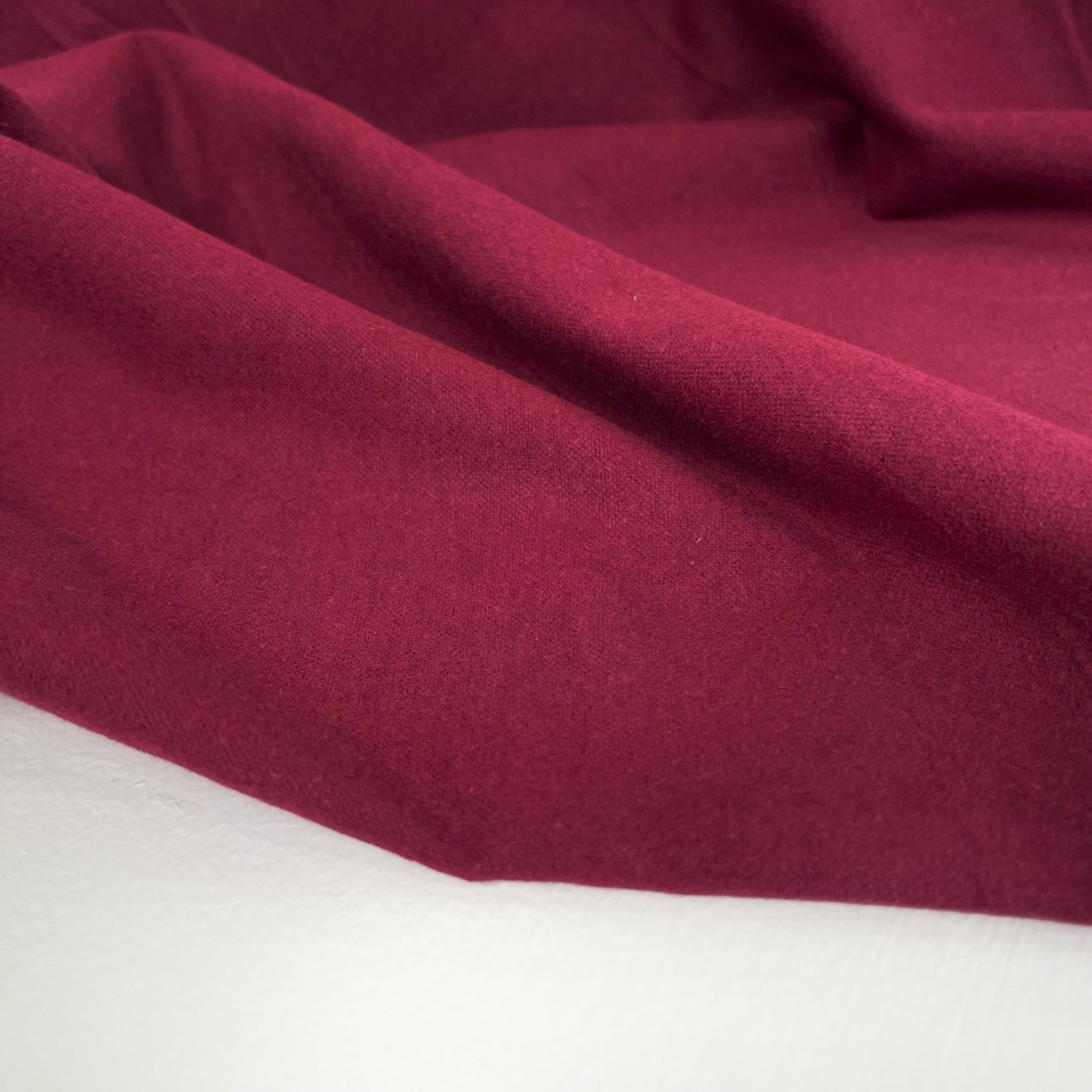 Organic Cotton Flannel 155gsm - Burgundy - Simplifi Fabric